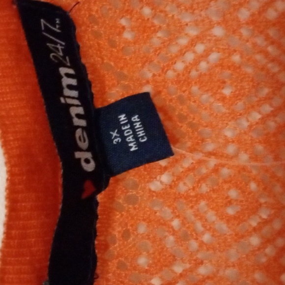 3/$50 ❤️ Denim 24/7 New Peach Shrug Size 30/32W - Picture 4 of 8